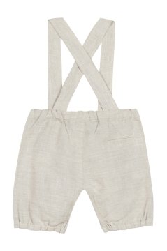 Erkek Bebek Askılı Keten Pantalon