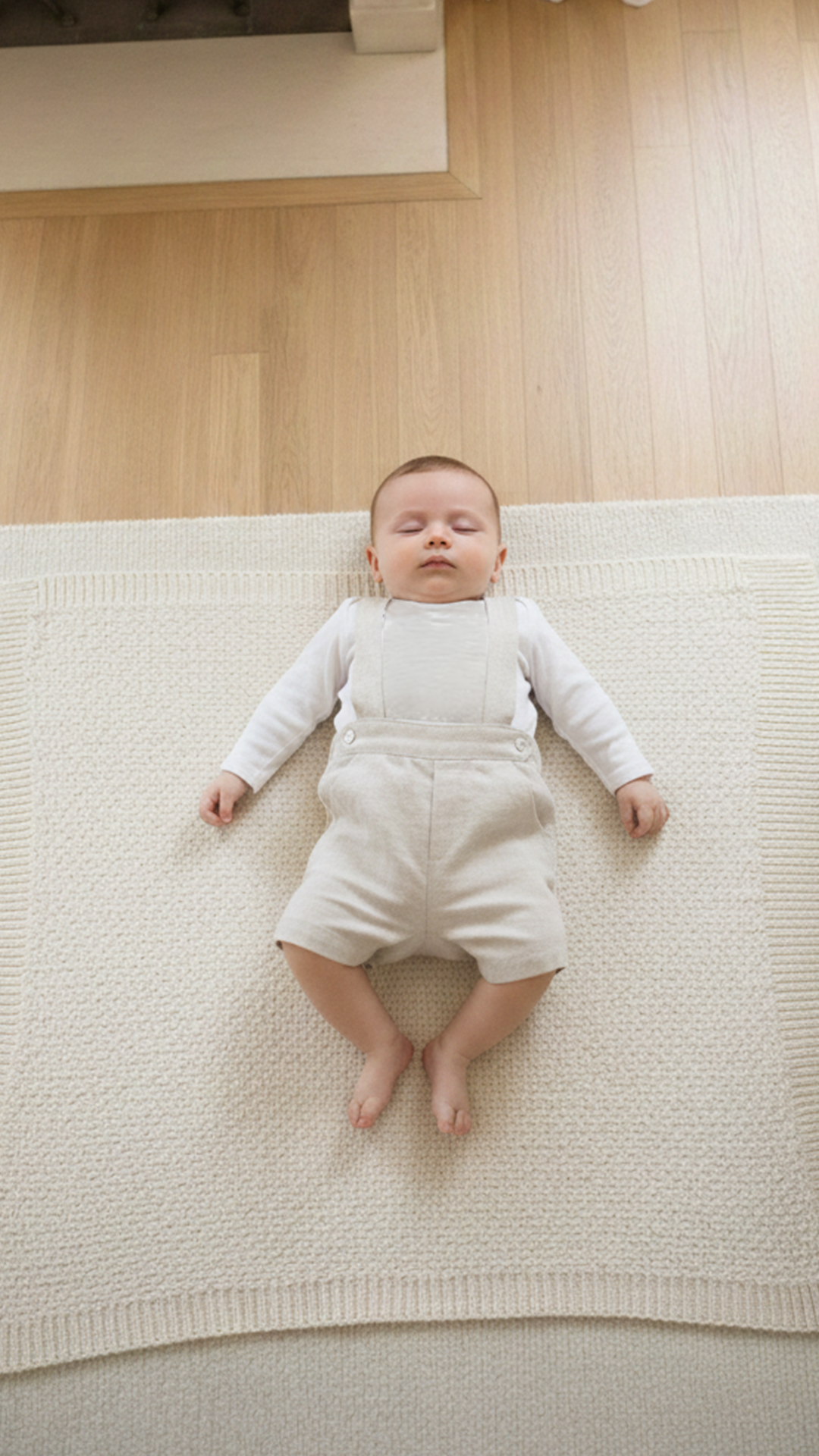 Erkek Bebek Askılı Keten Pantalon