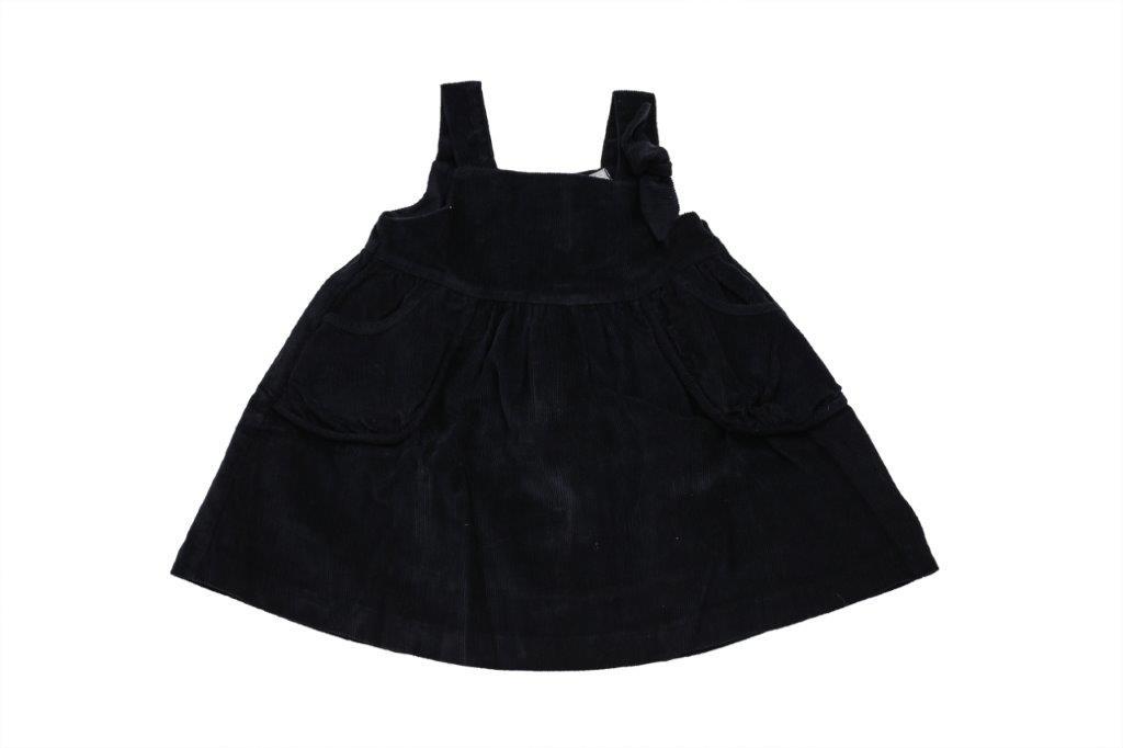 Kız Bebek Askılı Kadife Elbise