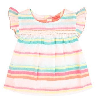 Kız Bebek Çizgili Bluz ve Külot Set