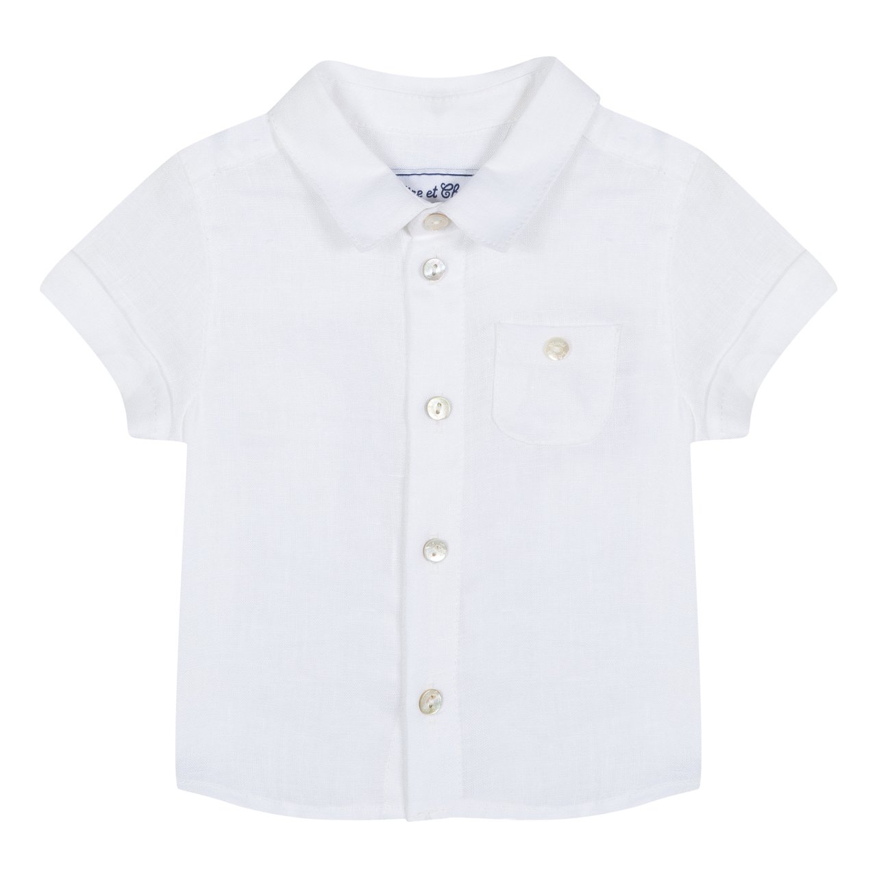Erkek Bebek & Çocuk Kısa Kollu Keten Gömlek