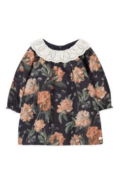 Kız Bebek Dantel Yakalı Elbise