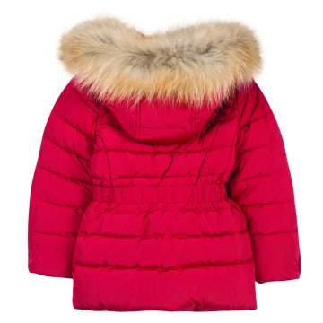 Kız Çocuk Kapüşonlu Dudun Mont