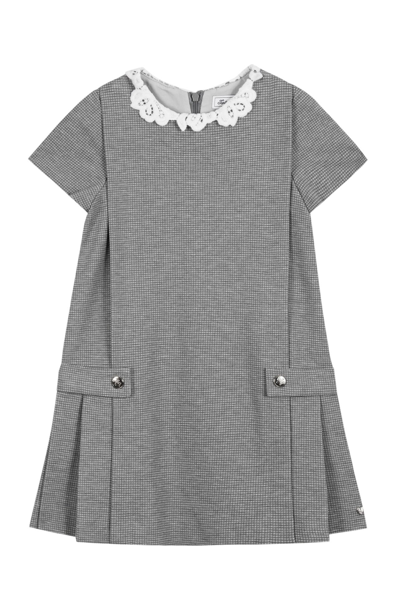 Kız Çocuk Dantel Yakalı Elbise