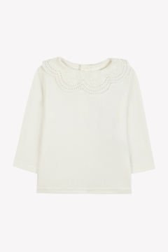 Kız Çocuk Dantel Yakalı Bluz