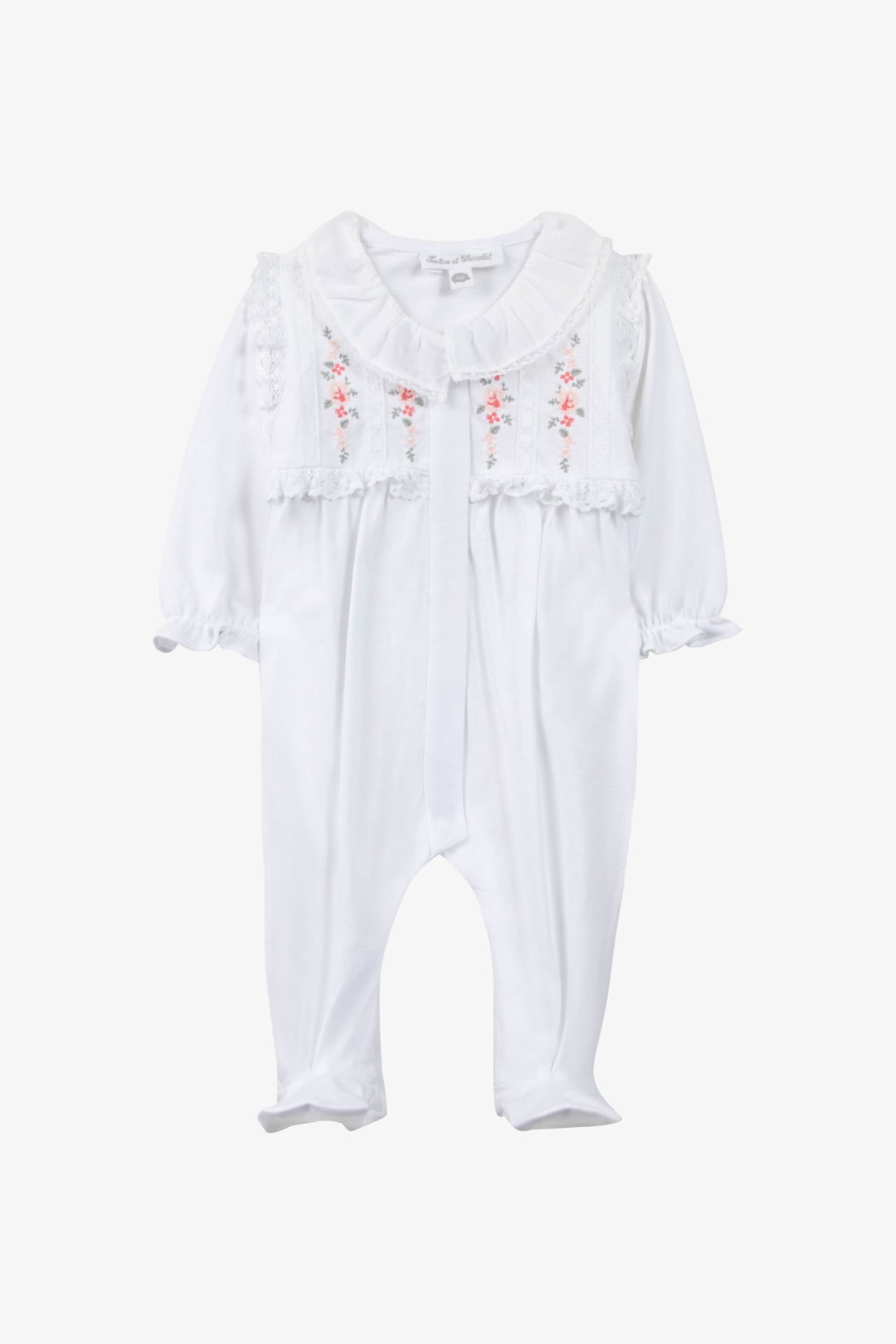 Kız Bebek Dantel Yakalı İnce Tulum