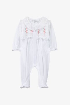 Kız Bebek Dantel Yakalı İnce Tulum