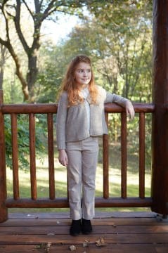 Kız Çocuk Boğazlı Uzun Kollu T-Shirt