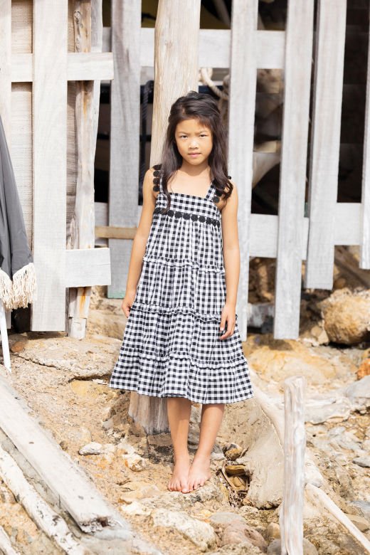 Kız Çocuk Askılı Koton Elbise