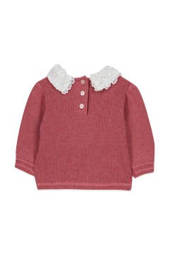Kız Bebek Dantel Yakalı Kazak