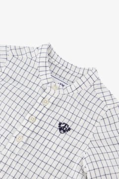 Erkek Bebek Hakim Yaka Kareli Gömlek