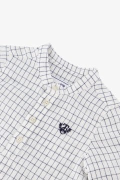 Erkek Bebek Hakim Yaka Kareli Gömlek