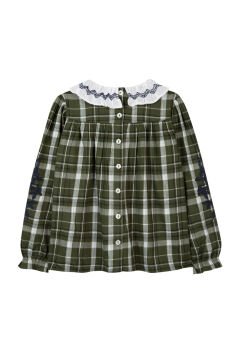 Kız Çocuk Kareli Koton Bluz