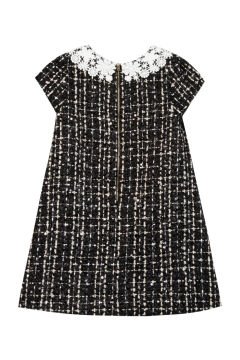 Kız Çocuk Dantel Yakalı Şık Elbise