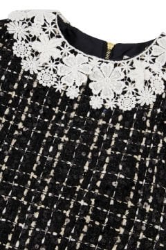 Kız Çocuk Dantel Yakalı Şık Elbise