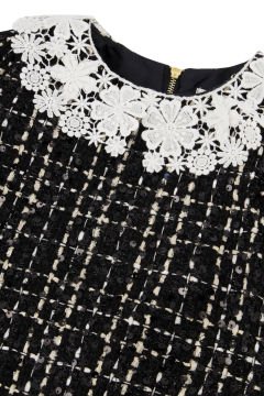 Kız Çocuk Dantel Yakalı Şık Elbise