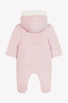 Kız Bebek Muflonlu Triko Astronot Pembe