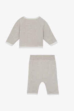 Bebek Triko Hırka + Pantalon Set