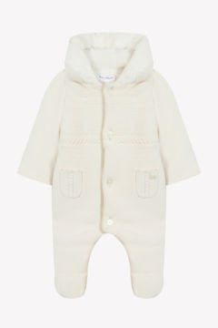 Bebek Muflonlu Triko Astronot Ekru