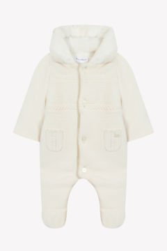 Bebek Muflonlu Triko Astronot Ekru