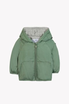 Erkek Çocuk Kapüşonlu İnce Mont Haki