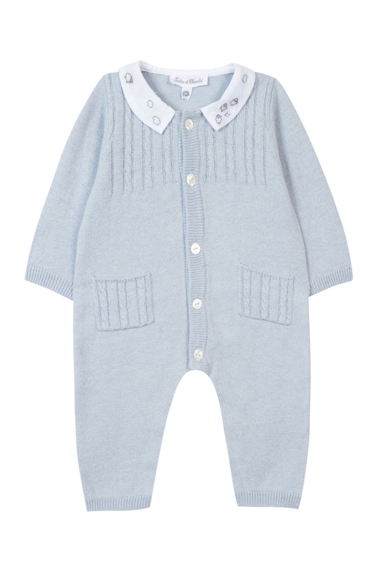 Bebek Body Yakalı Triko Tulum