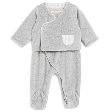 Erkek Bebek Kadife Tulum+Ceket