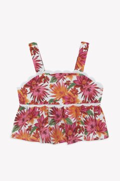 Kız Çocuk Askılı Bluz + Şort Set