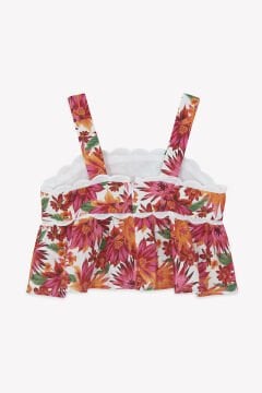 Kız Çocuk Askılı Bluz + Şort Set
