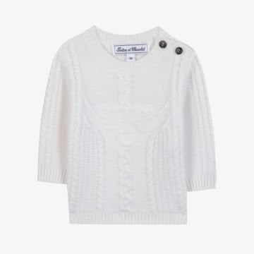 Erkek Çocuk Saç Örgü Desenli Kazak