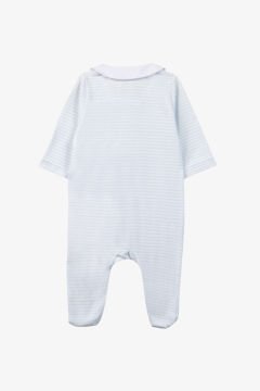 Erkek Bebek Çizgili Coton Tulum