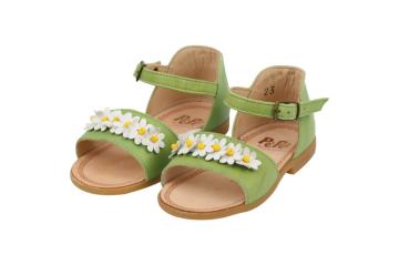 Kız Çocuk Beyaz Papatyalı Sandalet