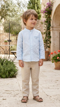 Erkek Çocuk Keten Gömlek