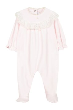 Kız Bebek Fisto Detaylı Kadife Tulum