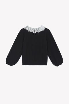 Kız Çocuk Dantel Yakalı Kazak