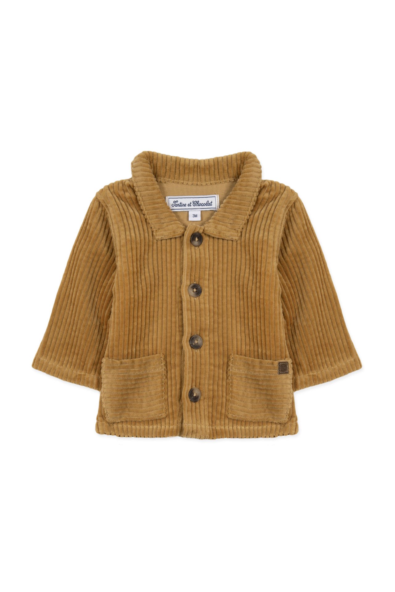 Erkek Bebek Kalın Fitilli Kadife Gömlek Ceket