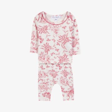 Kız Bebek Çiçek Desenli Pijama Takımı