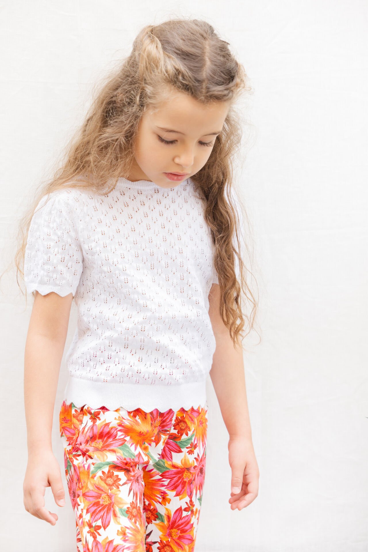 Kız Çocuk Triko Kazak Beyaz