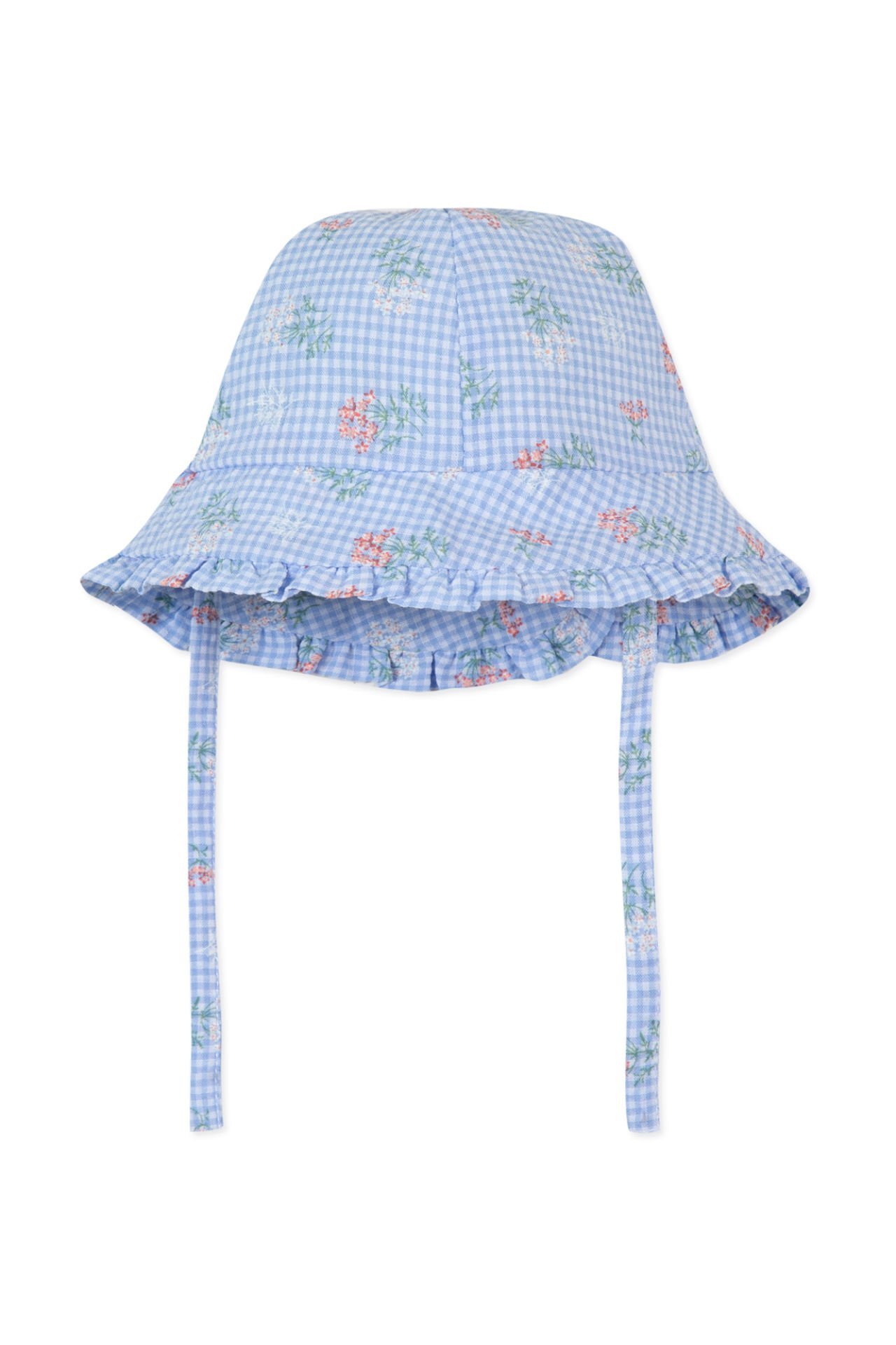 Kız Bebek Çiçek Desenli Şapka