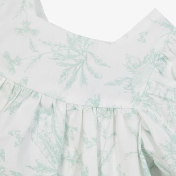 Kız Bebek Çiçek Desenli Yarım Kol Elbise