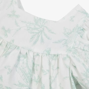 Kız Bebek Çiçek Desenli Yarım Kol Elbise