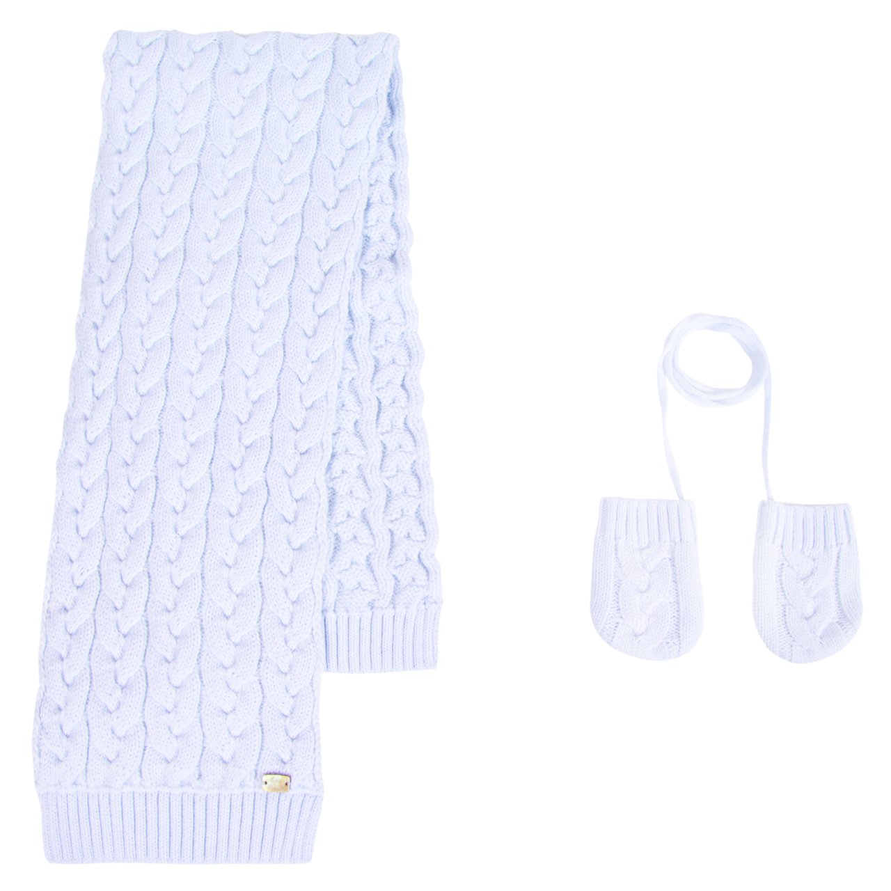 Erkek Çocuk Örgü Atkı+Eldiven Set