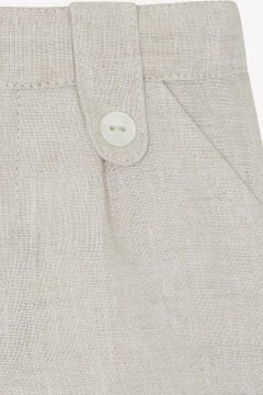 Erkek Çocuk Keten Şort Bej