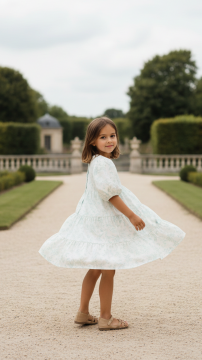 Kız Çocuk Çiçek Desenli Elbise