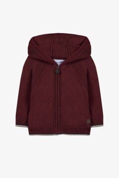 Erkek Bebek Kapüşonlu Triko Hırka