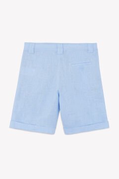 Erkek Çocuk Keten Şort  Mavi