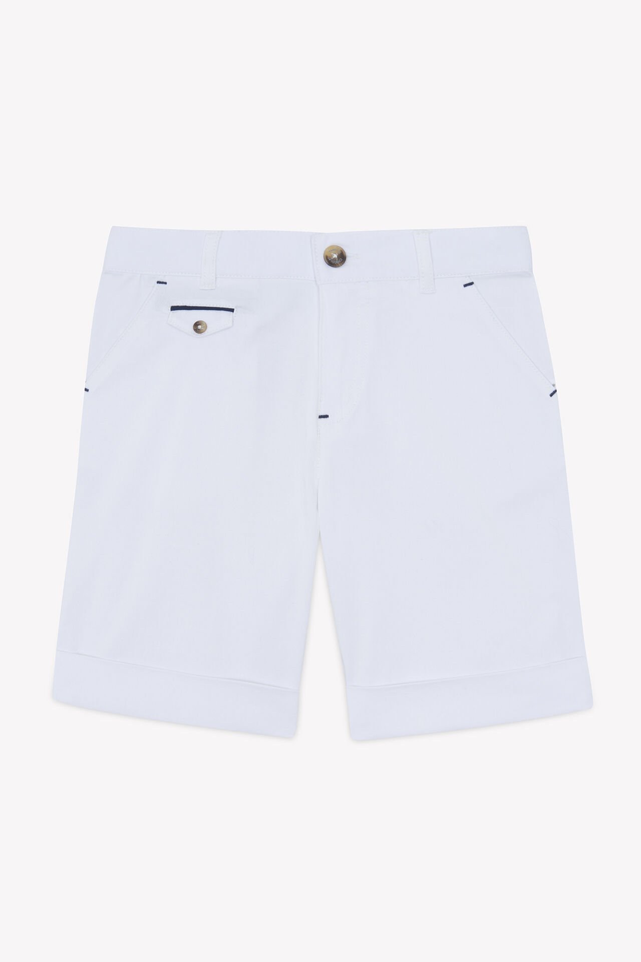 Erkek Çocuk Coton Şort Beyaz