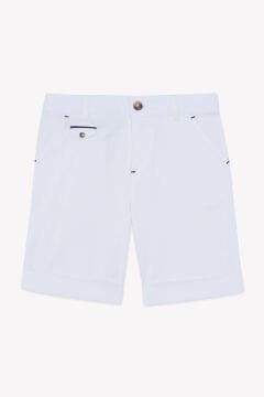Erkek Çocuk Coton Şort Beyaz