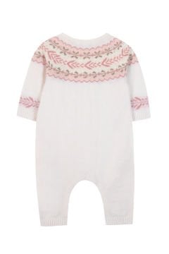 Kız Bebek Nakışlı Triko Tulum