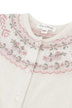 Kız Bebek Nakışlı Triko Tulum